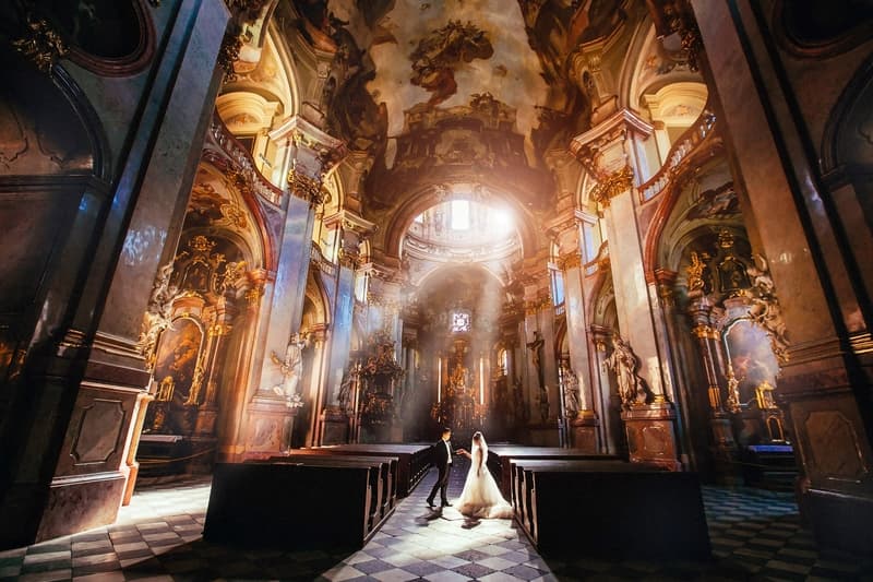 Wedding in Church in Prague